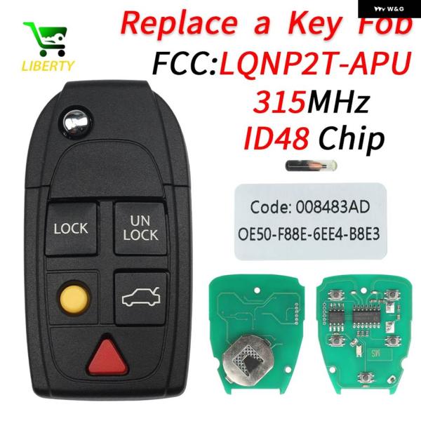 並行輸入品 LQNP2T-APU 315MHZ ID48 チップ フリップ スマート リモート カー...