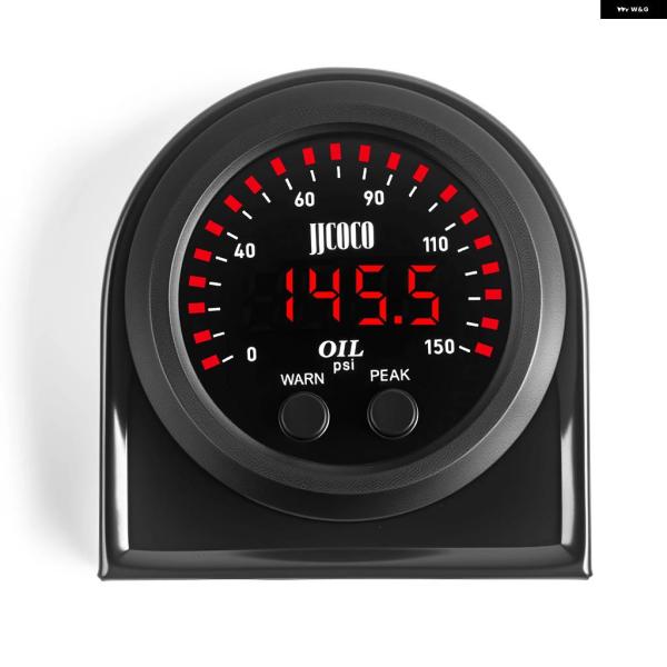 並行輸入品 12V/24V 0-150PSI 52MM 油圧 計 Sシリーズ 超薄型丸型赤色LED ...