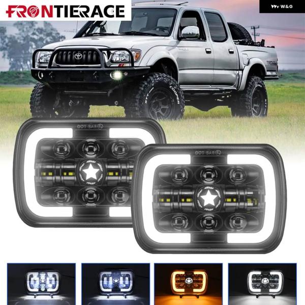 並行輸入品 5X7/6X7LED スクエア ラングラー ジープ ワーク LED ヘッドライト DRL...