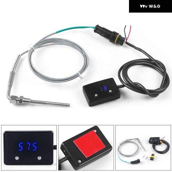 並行輸入品  車用排気温度計 排気ガスメーター デジタル センサー付き EXT温度計 ターボ 4WD...