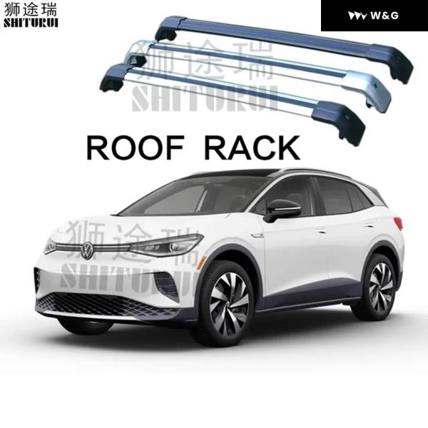 並行輸入品  ルーフバー 2個 フォルクスワーゲン ID4/ID.4 X 2021-2024 合金 ...