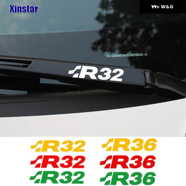 並行輸入品  フォルクスワーゲン R32 R36 用 4枚セット ワイパー ステッカー  カスタム ...