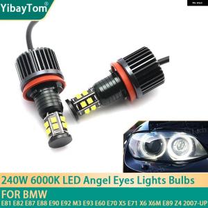 並行輸入品2P 240W 6000K ランプ LED エンジェルアイズ マーカーライト 電球 BMW E81 E82 E87 E88 E90 E92 M3 E93 E60 E70 X5 E71 X6 X6M E89 Z4