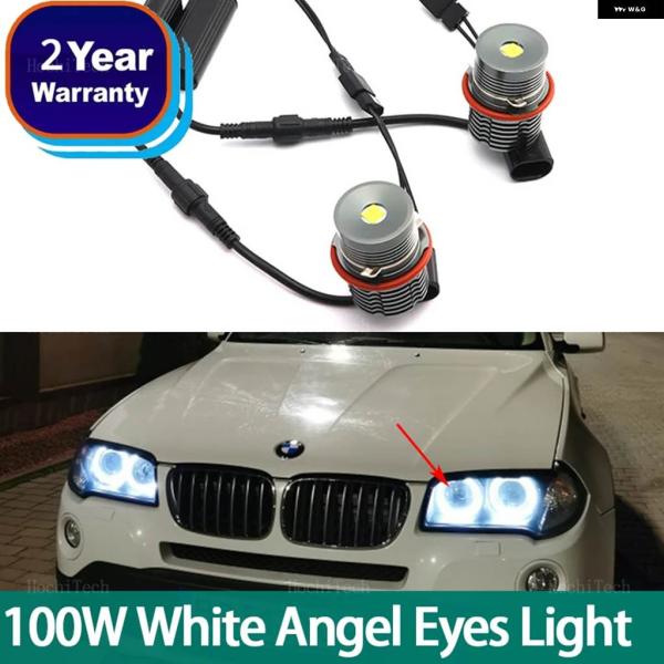並行輸入品100W エンジェルアイズ マーカーライト バルブ ヘッドライト 交換用車 BMW E39...