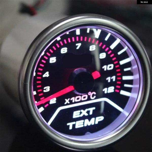並行輸入品DC 12V 52MM EXT EGT 車排気ガス温度計 センサー付き スモークレンズ 車...