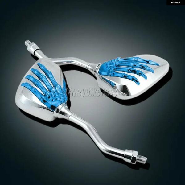 並行輸入品ブルー バイク リアビュー サイドミラー スズキ ブルバード イントルーダー ボルシア V...