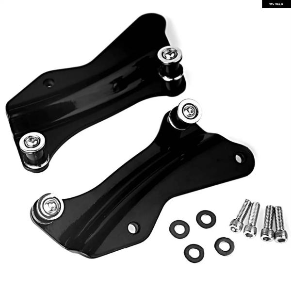 並行輸入品ブラック 4ポイント ドッキングハードウェアキット ハーレー ストリートグライド ロードグ...