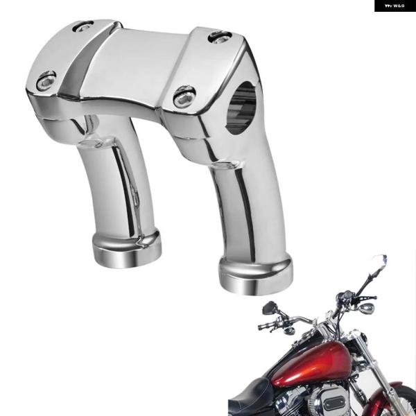 並行輸入品 オートバイ クローム 4インチ ハンドルバー ライザー 1.25インチ バー ハーレー ...