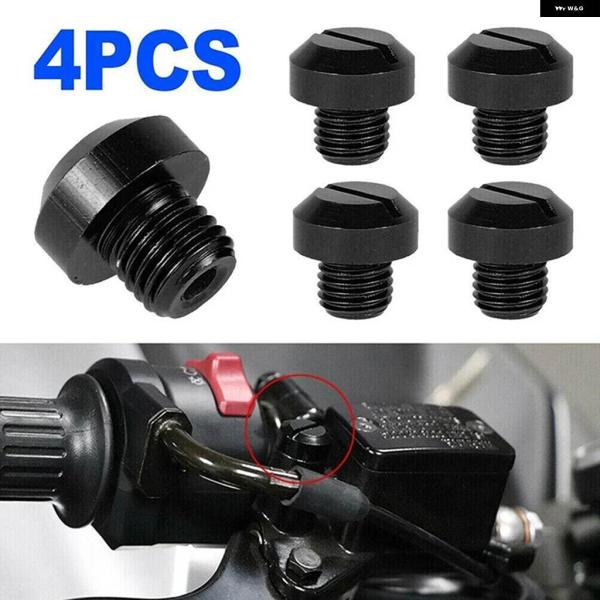 並行輸入品 4個 オートバイ ミラー穴 ブランキングプラグスクリューボルト 左 右ねじ ミラー穴 キ...