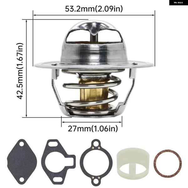 並行輸入品 OE 807252Q5 サーモスタットキット マークルーザー スリーブ 160° 4.3...