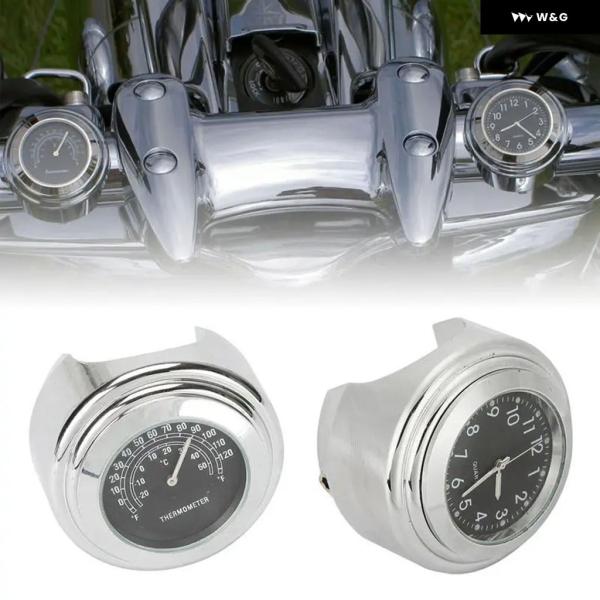 並行輸入品7/8インチ 1インチ ハンドルバー クロック 温度計 ホンダ VTX 1300 C R ...