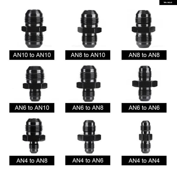 並行輸入品 オスフレアユニオン亜酸化オイル燃料 ホースエンド アダプター AN4 AN6 AN8 A...
