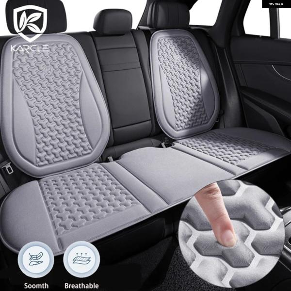 並行輸入品 3D通気性カーシートカバー プロテクター マット クッション 凸型Y字デザインフルセット...