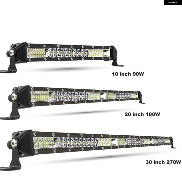 並行輸入品 スリムスポットフラッドLEDバー オフロード 12V 24V LED ライトバー /ワー...