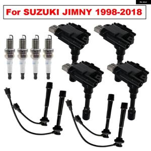 並行輸入品 ジムニー 1998-2018 1.3L M13A M16A スイフト MZ グランド ビターラ JT イグニス イグニッション コイル スパークプラグ ケーブル スペア パーツ 4個