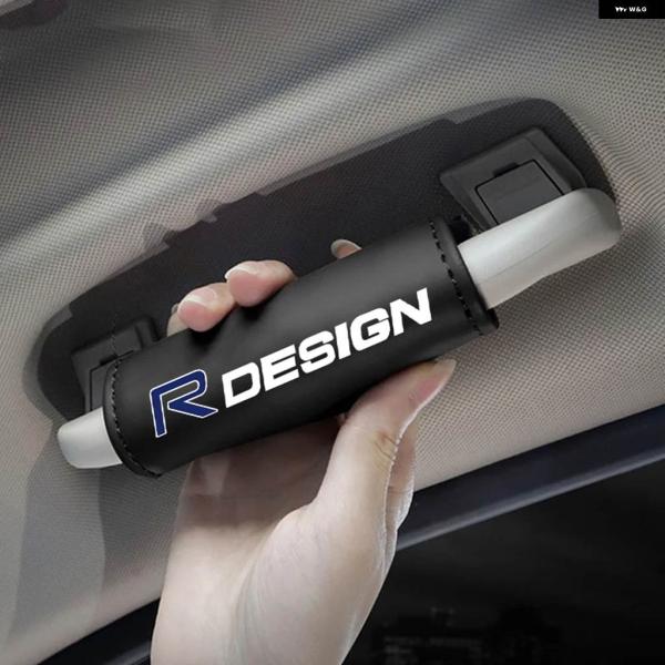 並行輸入品 2個レザー製 車用ルーフ アームレスト プルカバー ハンドルグローブ ボルボ Rデザイン...