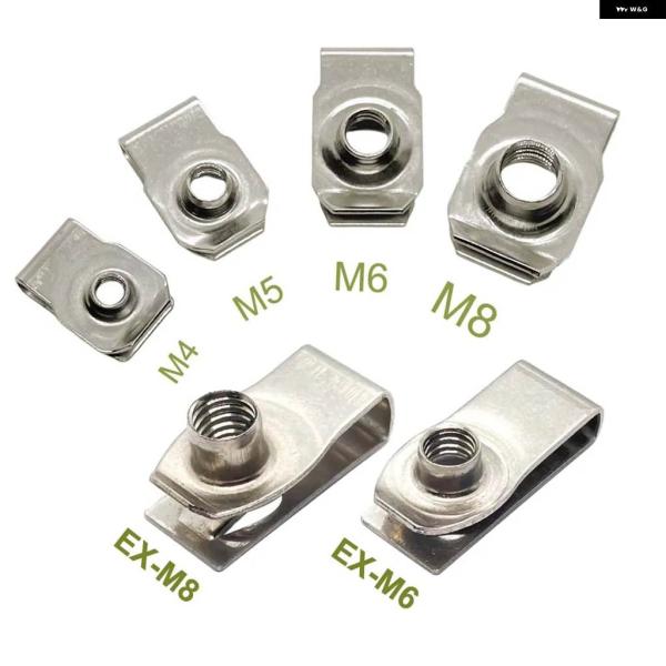 並行輸入品 10個 304 ステンレス U型クリップ ネジ M4 M5 M6 M8 リードナット リ...