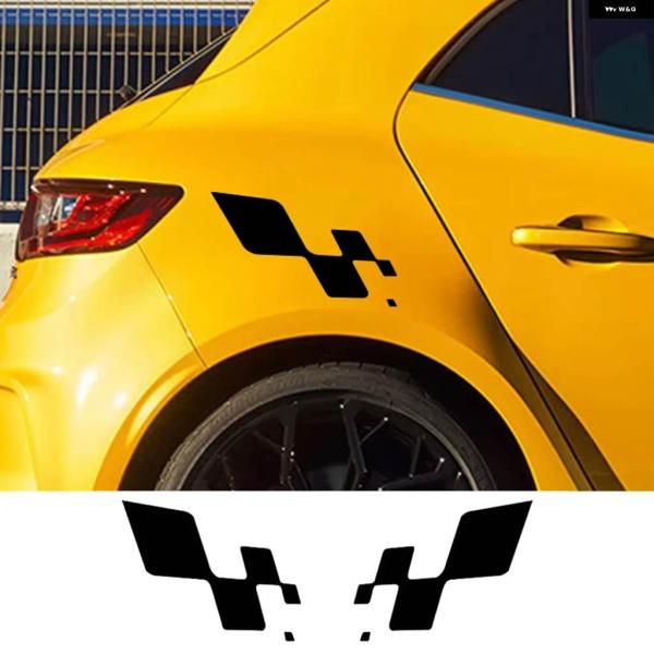 並行輸入品 2PCS レーシング スタイル カー ステッカー ルノー クリオ RS R.S. 18 ...