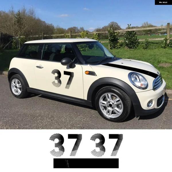 並行輸入品 ボンネット エンジン ドアボディ ステッカー 37 記念 MINI COOPER R50...