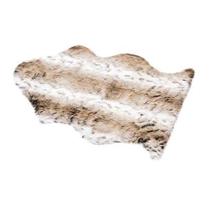 ケーアイジャパン RICHE おしゃれ な アニマル ファー インテリア アクセント ラグ  60×90cm   バンビ ブラウン 159766