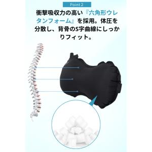 腰枕 エアー クッション 腰痛 ランバーサポー...の詳細画像4