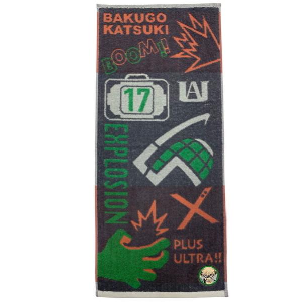 フェイスタオル 僕のヒーローアカデミア 爆豪 勝己 アイコン タオル モチーフ 約 34× 80cm...