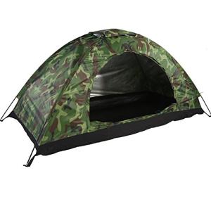 Fishlor 迷彩のテント、キャンプのハイキングのための屋外の迷彩の紫外線保護防水一人用テント｜storekt