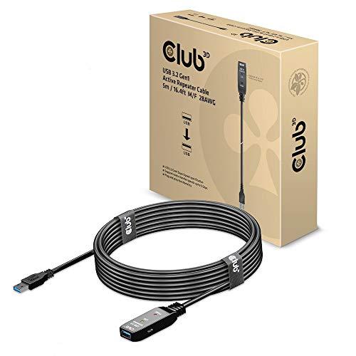 Club 3D USB 3.2 Gen1 5Gbps アクティブ リピーター ケーブル 5m オス／...