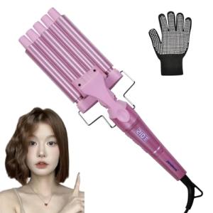 janelove ヘアアイロン 3連バレルのウェーブアイロン+2連バレル 120℃−210℃ 10段階温度調節 カールアイロン 30秒間急速加熱 コテ｜storekt