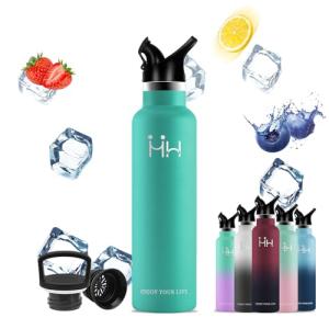 HoneyHolly 水筒 1リットル 炭酸水 ボトル こぼれ防止 洗いやすい 2つのふた BPAフリーケトル 軽量 洗いやすい 手が入る 1L 水筒｜storekt