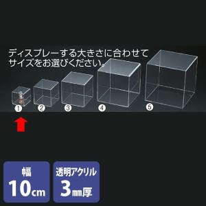 アクリルボックス 4面 透明 10cm角 コレクションケース