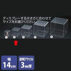 アクリルボックス 4面 透明 14cm角 コレクションケース