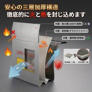 モバイルバッテリー 防火ケース 防爆 耐火バッ...の詳細画像2