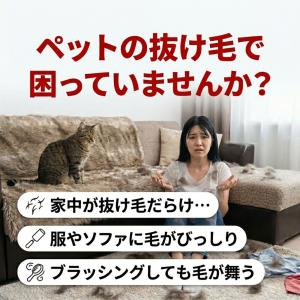 ペットブラシ ミスト付 猫 犬 抜け毛取り ワ...の詳細画像1