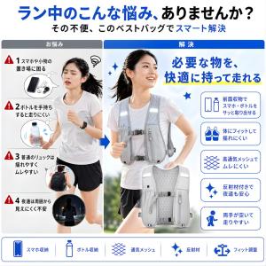 ランニングバッグ ベスト バッグ ポーチ 夜ラ...の詳細画像1