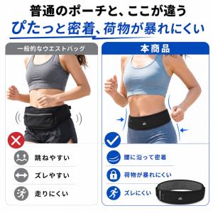 ランニングポーチ 揺れない スマホ ランニング...の詳細画像2