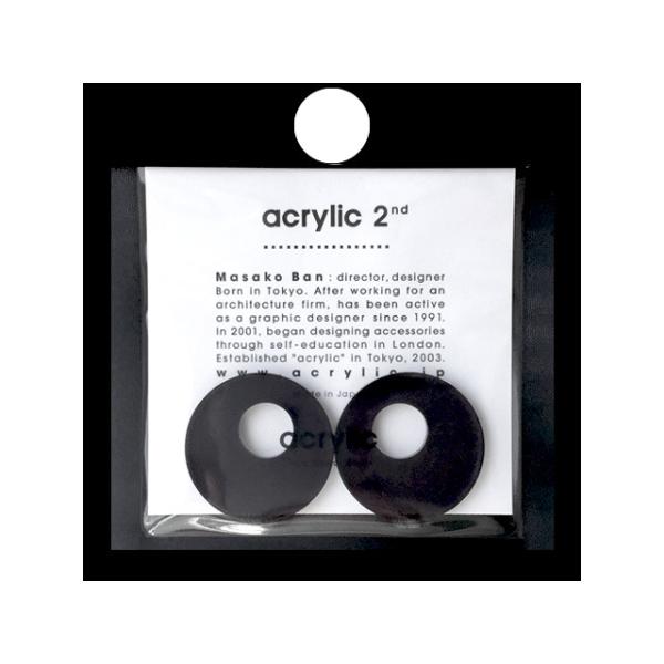 acrylic アクリリック gum earring ガムイヤリングパーツ サークル大 グレー 痛く...