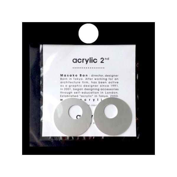 acrylic アクリリック gum earring ガムイヤリングパーツ【サークル大 アルミ シル...