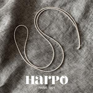 HARPO アルポ Navajo round and saucer silver beads necklace 114cm/3mm ラウンドアンドソーサーシルバービーズネックレス ナバホパール ハルポ｜