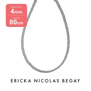 ERICKA NICOLAS BEGAY エリッカ ニコラス ビゲイ 4mm/80cm シャイニー ナバホパール ネックレス ボールチェーン シルバー｜storesparkle
