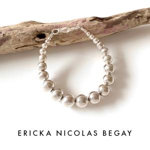 ERICKA NICOLAS BEGAY エリッカ ニコラス ビゲイ【10mm/20cm】シャイニー ナバホパール ブレスレット ナバホ シルバー レディース ブランド｜storesparkle