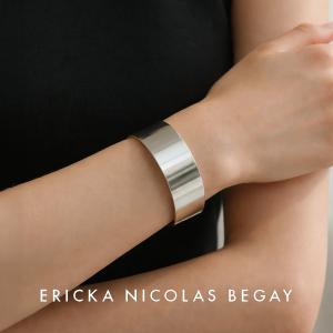 ERICKA NICOLAS BEGAY エリッカ ニコラス ビゲイ 25A ナバホ フラット プレーン バングル 2 ブレスレット シルバー レディース ブランド