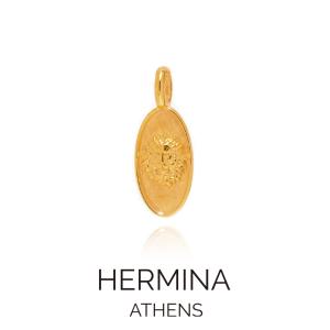 HERMINA ATHENS ヘルミーナ アセン LEO OVAL CHARM レオ オーバル チャーム ネックレス ゴールド レディース ブランド｜storesparkle