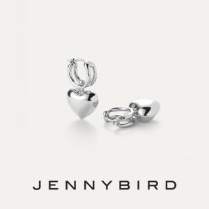 JENNY BIRD ジェニーバード Puffy Heart Huggie Earrings シルバー パフィー ハート ハギー イヤリング ピアス レディース ブランド｜storesparkle