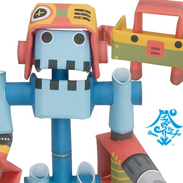 子供と一緒に作る 動く紙工作 パイプロイド キャラクターズ ドクタージョー＆ボクシー 日本製 ペーパ...