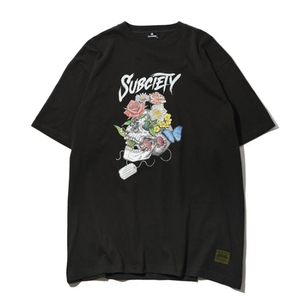 期間限定ポイント10倍！tシャツ Subciety サブサエティ SKULL FLOWER SS T...