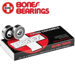 ボーンズ BONES スケボー パーツ SWISS CERAMICS SKATEBOARD BEARINGS 8PACK スイスセラミックス スケートボード ベアリング 1セット8個入り