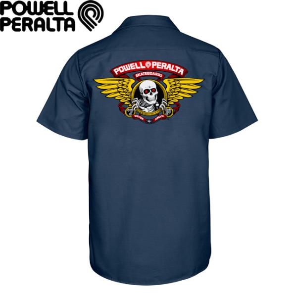 シャツ POWELL PERALTA パウエルペラルタ Work Shirt Winged Ripp...