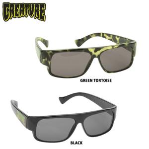 CREATURE LOKOZ SUNGLASS BLACK GREENTORTOISE クリーチャー サングラス ブラック グリーントートイズ 17h｜stormy-japan