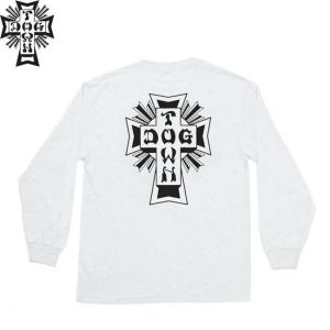 ドッグタウン DOGTOWN tシャツ Cross Logo USA Long Sleeve Tee WHITE 長袖Tシャツ カットソー メンズ レディース｜stormy-japan